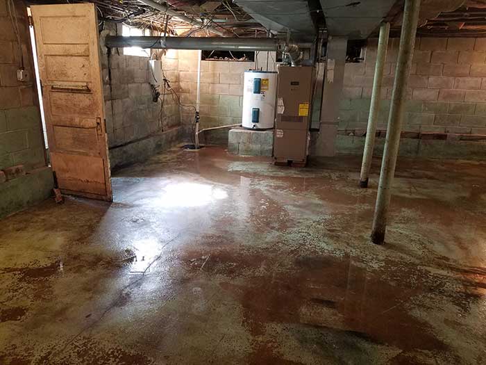 flooded basement