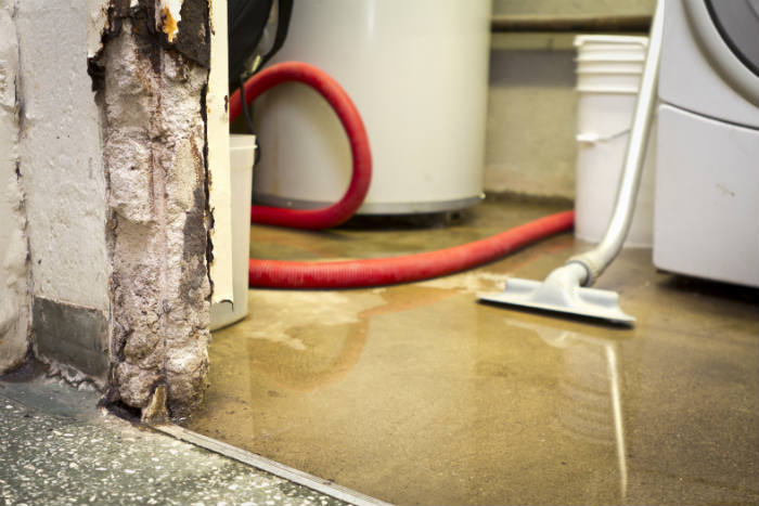 flooded basement clean up