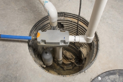 Sump Pump Installed in a Basement in Maryland